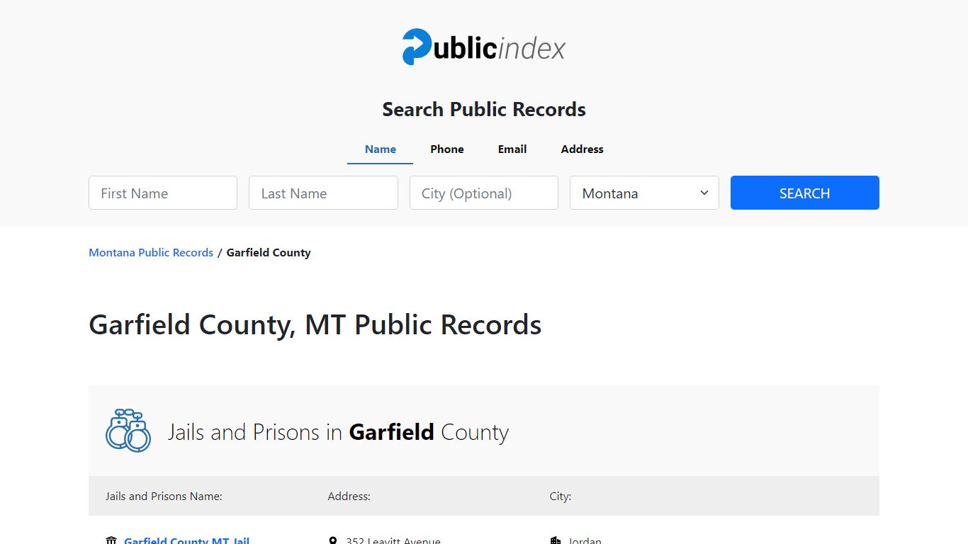 Garfield County, MT Public Court, Arrest and Inmate Records ...